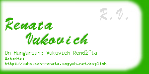 renata vukovich business card